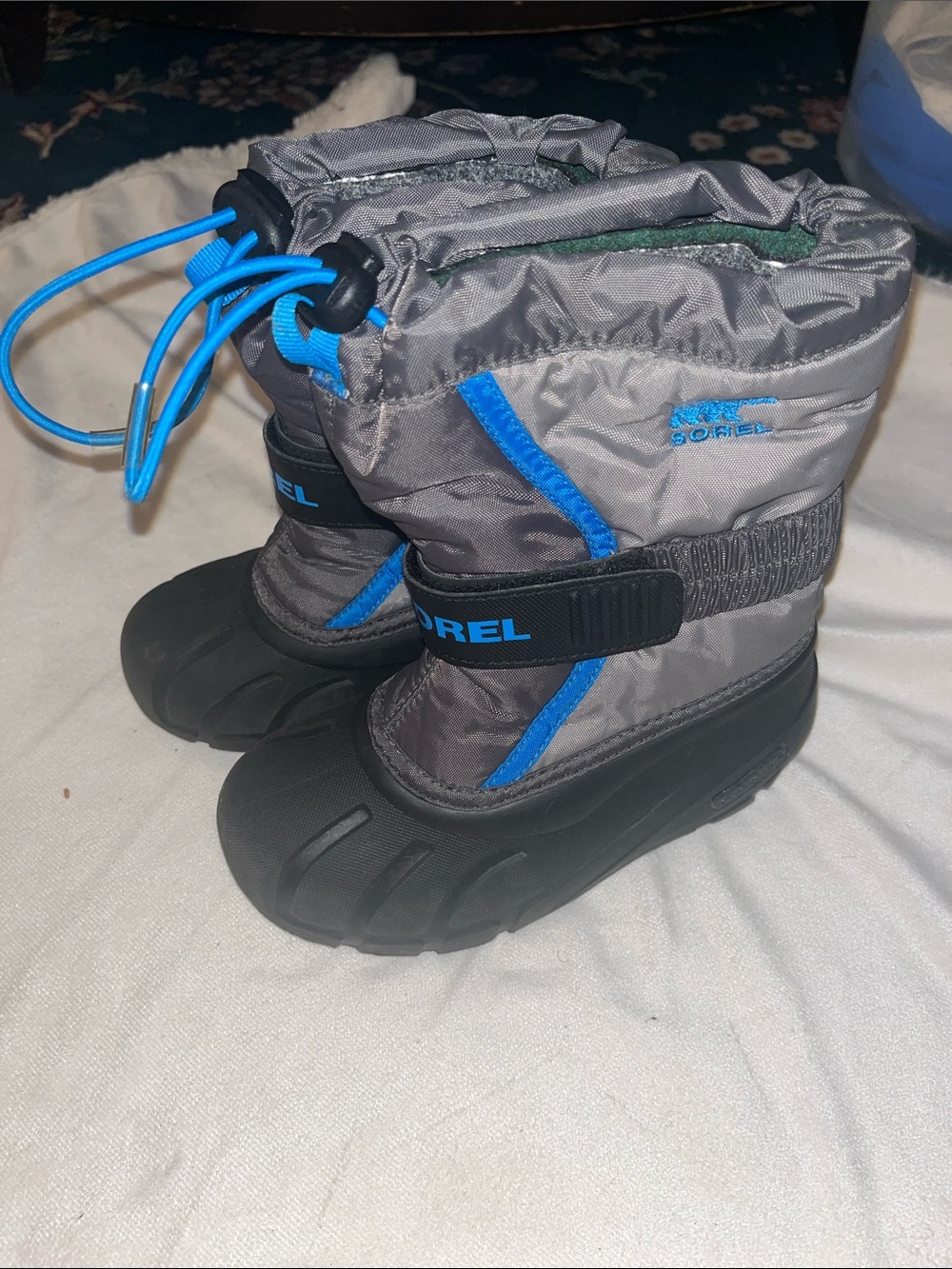 Sorel Kids Gray and Blue Insulated Winter Boots